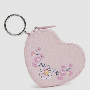Vera Bradley Heart Bag Charm/Key Chain in Mon Amour Soft Blush